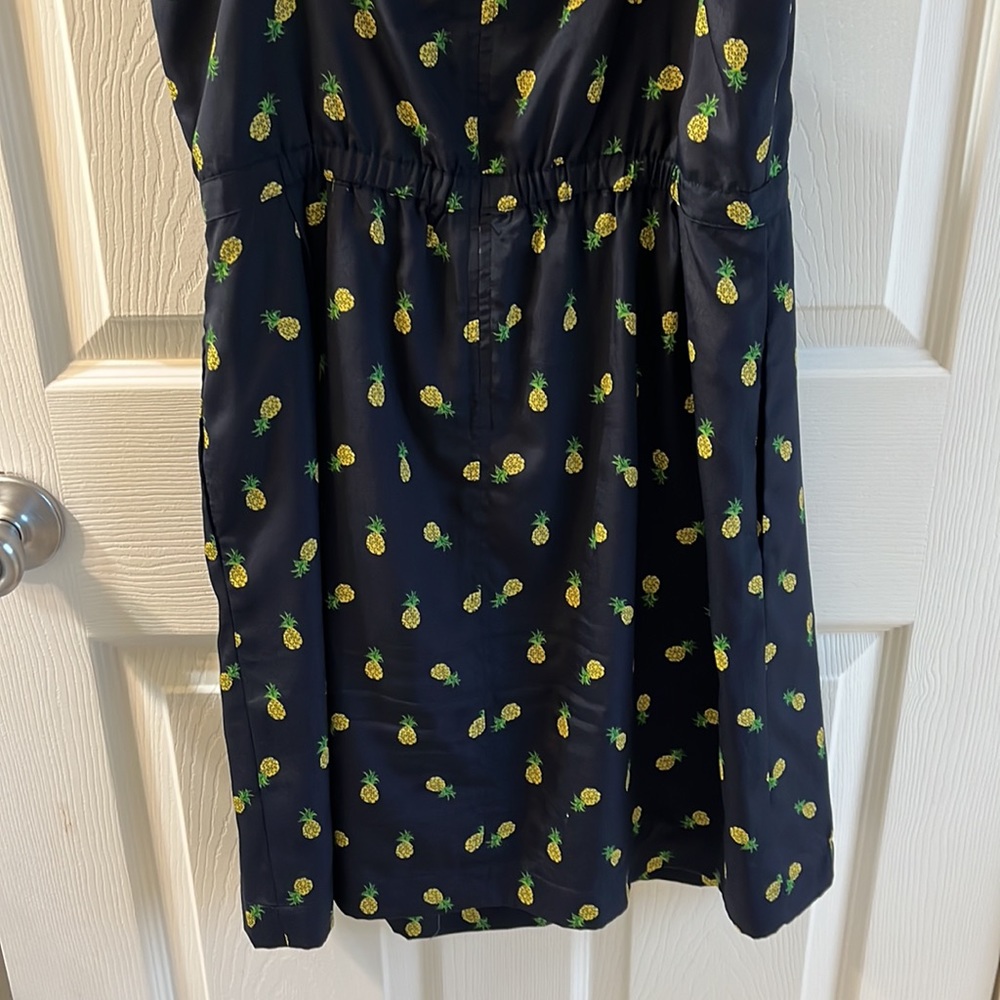 Navy pineapple J. Crew dress - Picture 4 of 8